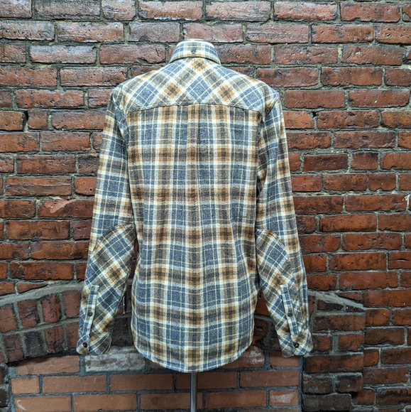 Men's Levi's Wool Slim Fit Plaid Button Up Flannel Shirt Size Small - Picture 6 of 10